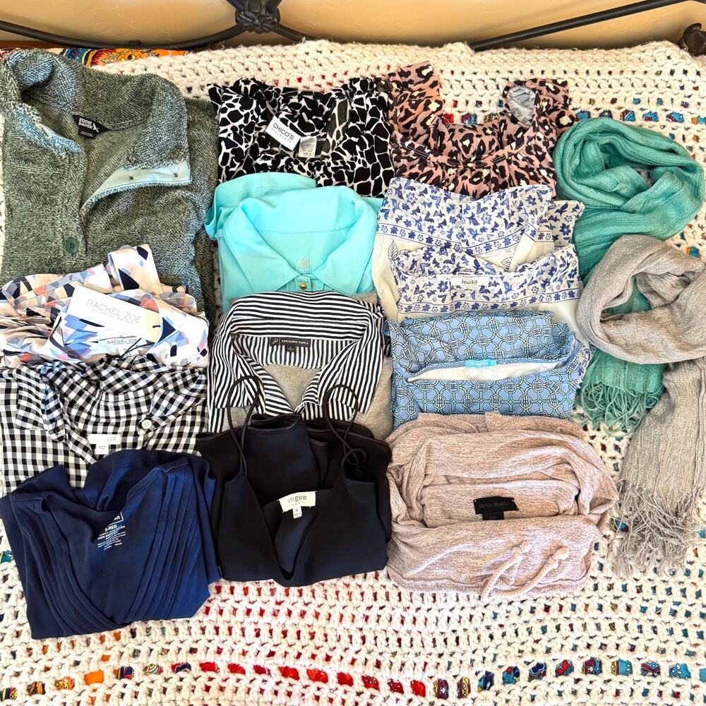 Women’s Clothing Lot 14 Pc Mixed Lot Umgee LL Bean Chico's J Jill Tail Some NWT